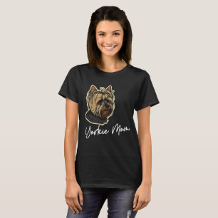 Camiseta de mujeres blancas de Yorkie Mom