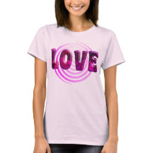Camiseta de mujeres con amor hipnótico rosado