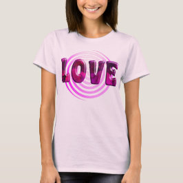 Camiseta de mujeres con amor hipnótico rosado