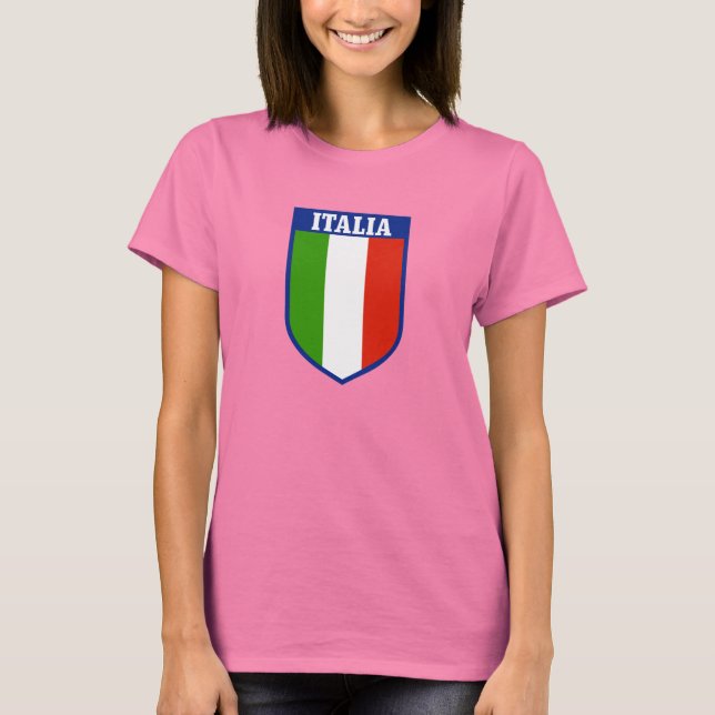 Camiseta de mujeres con bandera italiana (Anverso)