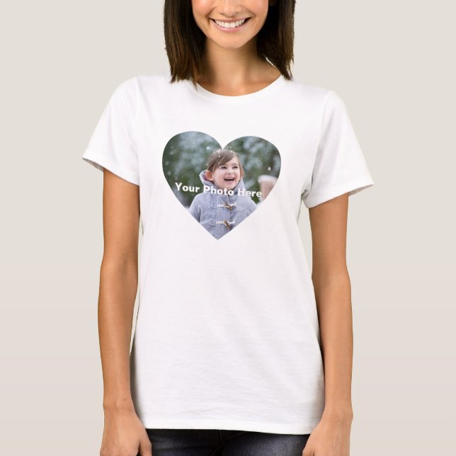 Camiseta de mujeres con forma de corazón personali (Anverso)