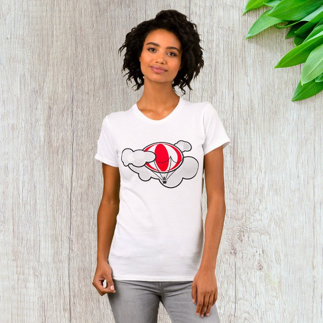 Camiseta de mujeres con globo aerostático nublado (Subido por el creador)