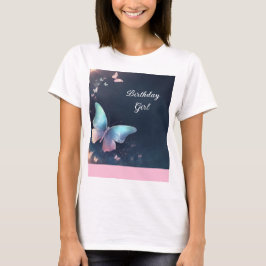 Camiseta de mujeres con mariposa en bonito
