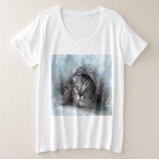 Camiseta de mujeres con tallas de gatito 4 x