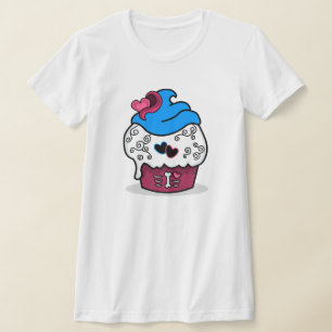 Camiseta de mujeres con torta de corazón zombi