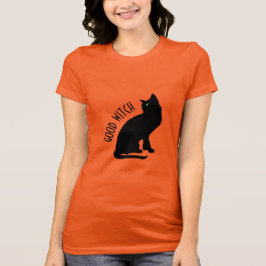 Camiseta de mujeres de Halloween Black Cat Good Wi