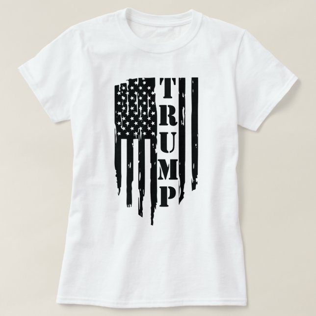 Camiseta de mujeres de la bandera estadounidense d (Diseño del anverso)