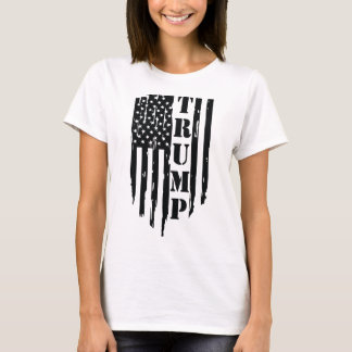 Camiseta de mujeres de la bandera estadounidense d