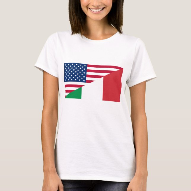 Camiseta de mujeres de la bandera estadounidense d (Anverso)