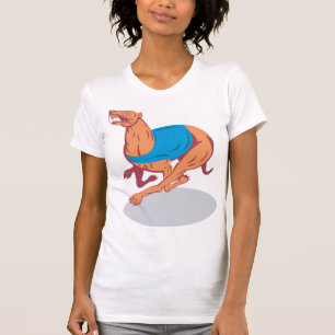 Camiseta de mujeres de la Carreras Greyhound