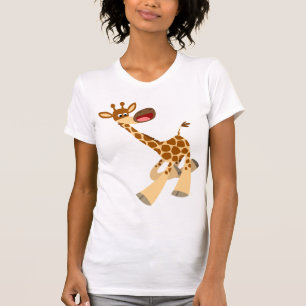Camiseta de mujeres de la jirafa del Personalizado