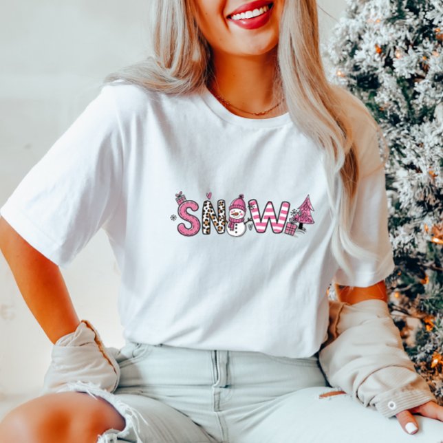 Camiseta de mujeres de la NIEVE rosa (Subido por el creador)