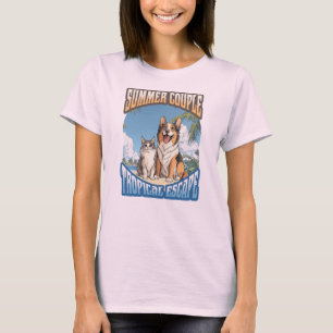Camiseta de mujeres de la pareja de verano para es