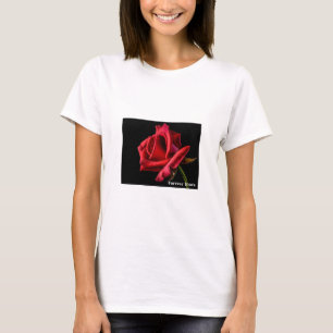 Camiseta de mujeres de la Rosa Roja - romántica