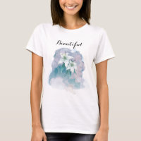 Camiseta de mujeres de Lirio Blanco - Elegante dis