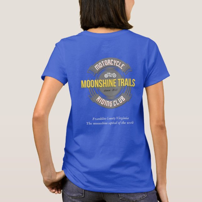 Camiseta de mujeres de MTMRC, azul (Reverso)