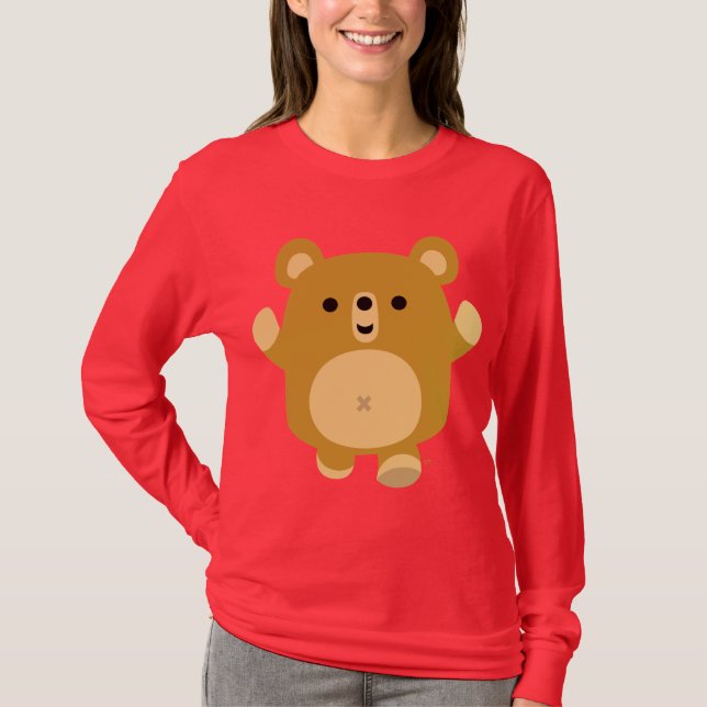 Camiseta de mujeres de oso cariñosas Personalizado (Anverso)