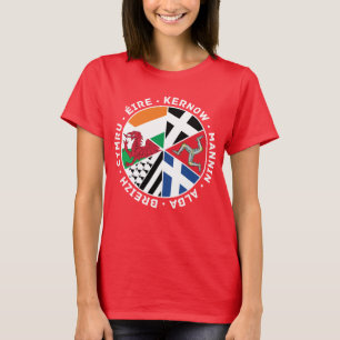 Camiseta de mujeres de países con bandera celta