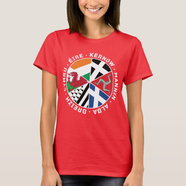 Camiseta de mujeres de países con bandera celta (Anverso)