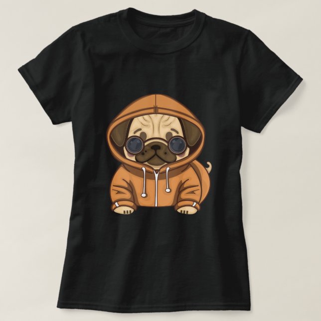 Camiseta de mujeres de Pug Life (Diseño del anverso)