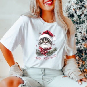 Camiseta de mujeres de Santa Cat