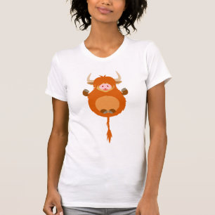 Camiseta de mujeres de vaca de la Personalizado Hi