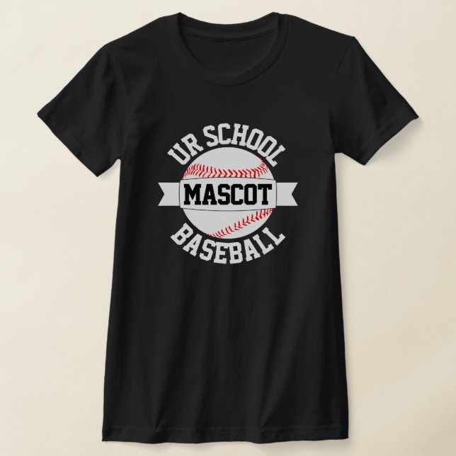 Camiseta de mujeres del equipo de béisbol/nombre e (Distribución)