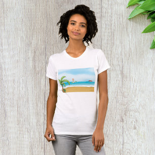 Camiseta de mujeres divertidas de la playa