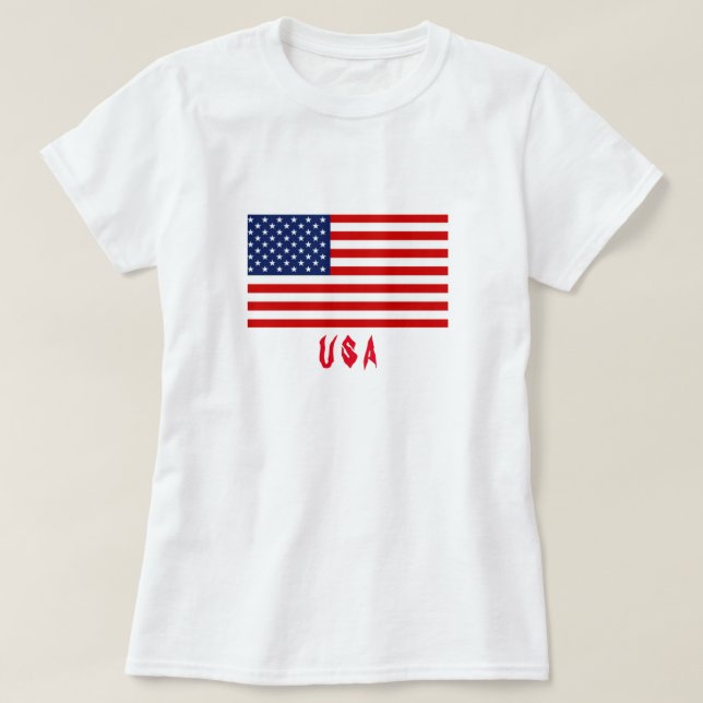 Camiseta de mujeres en Estados Unidos (Diseño del anverso)