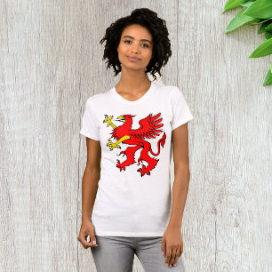 Camiseta de mujeres griffin rojas