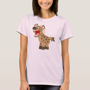 Camiseta de mujeres hiena de dibujos animados lind