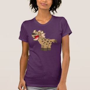 Camiseta de mujeres hiena de dibujos animados lind