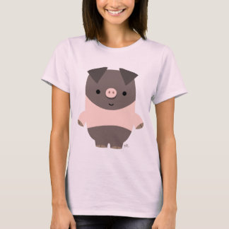 Camiseta de mujeres personalizados de cerdo Person