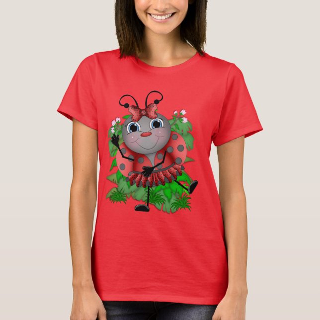 Camiseta de mujeres personalizados de Ladybug bail (Anverso)