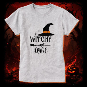 Camiseta de mujeres salvajes y brujas de Halloween