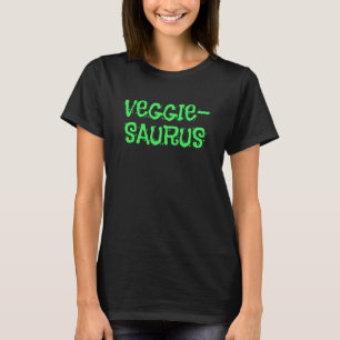 Camiseta de mujeres vegetarianas de Veggie-Saurus