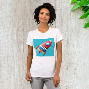 Camiseta de mujeres voladoras de la nave espacial