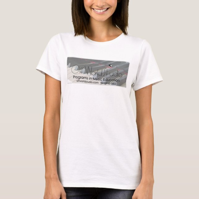 Camiseta De muñeca del piano del estudio del mundo (Anverso)