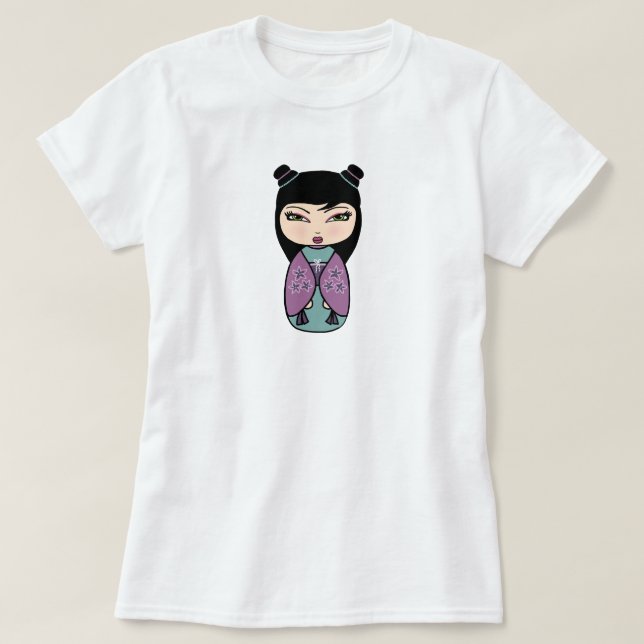 Camiseta de muñeca japonesa Kokeshi (Diseño del anverso)