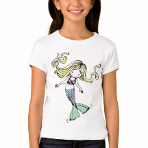 Camiseta de muñeca para niñas de La Sirenita