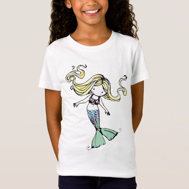Camiseta de muñeca para niñas de La Sirenita (Anverso)