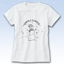 Camiseta de muñeco de nieve amante de la nieve