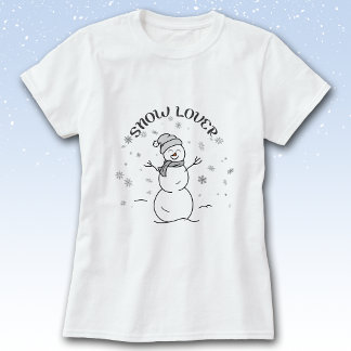 Camiseta de muñeco de nieve amante de la nieve