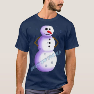 camiseta de muñeco de nieve juguetón