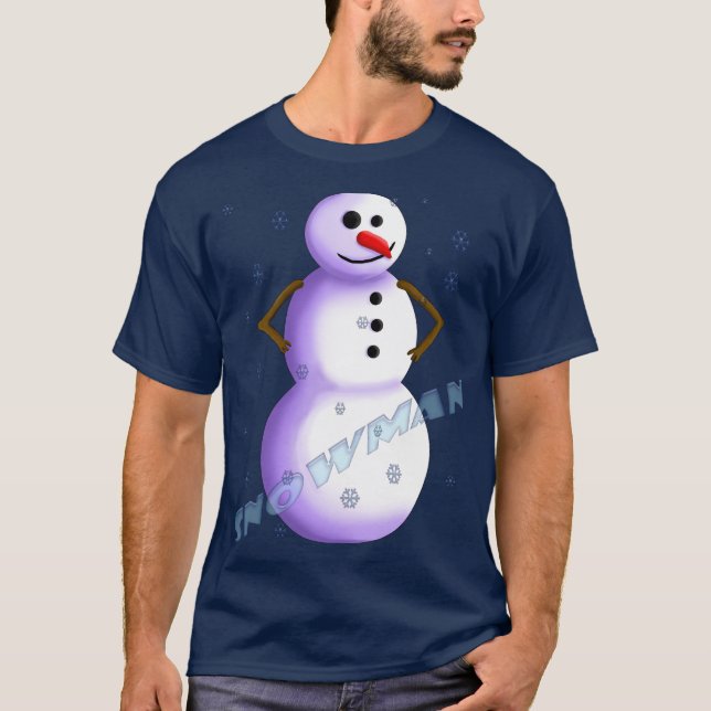 camiseta de muñeco de nieve juguetón (Anverso)