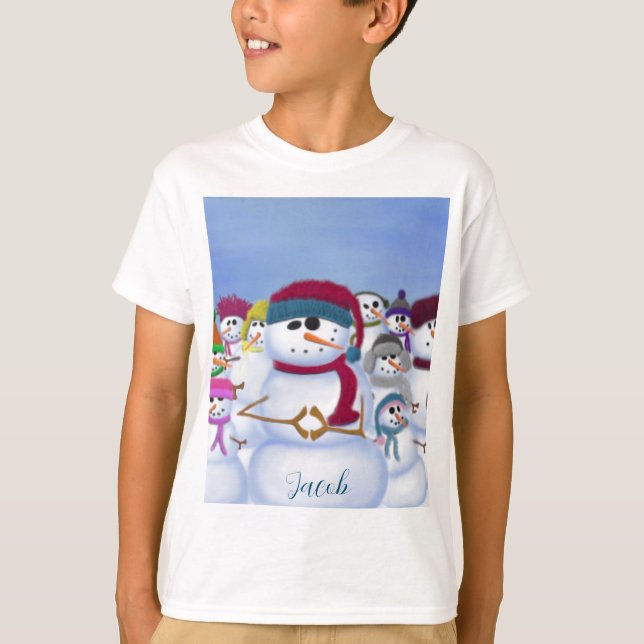Camiseta de muñecos de nieve malhumorados y capric (Anverso)