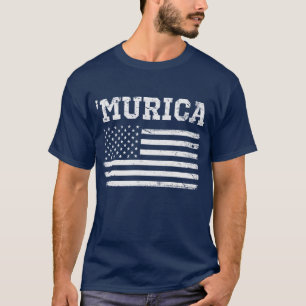 Camiseta de Murica de la bandera blanca del