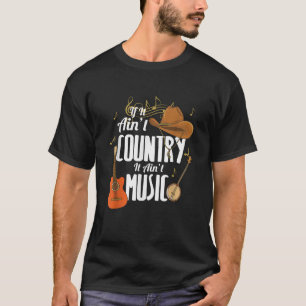Camiseta de música country Guitar Cowboy Gorra Cou