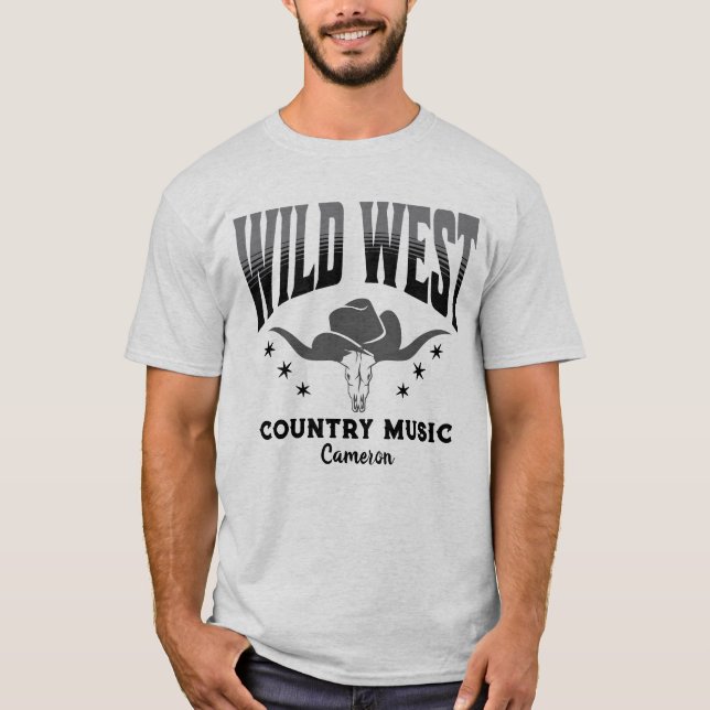 Camiseta de música de campo Gorra Cowboy West Cowb (Anverso)