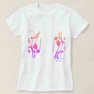Camiseta de música de chapa colorida